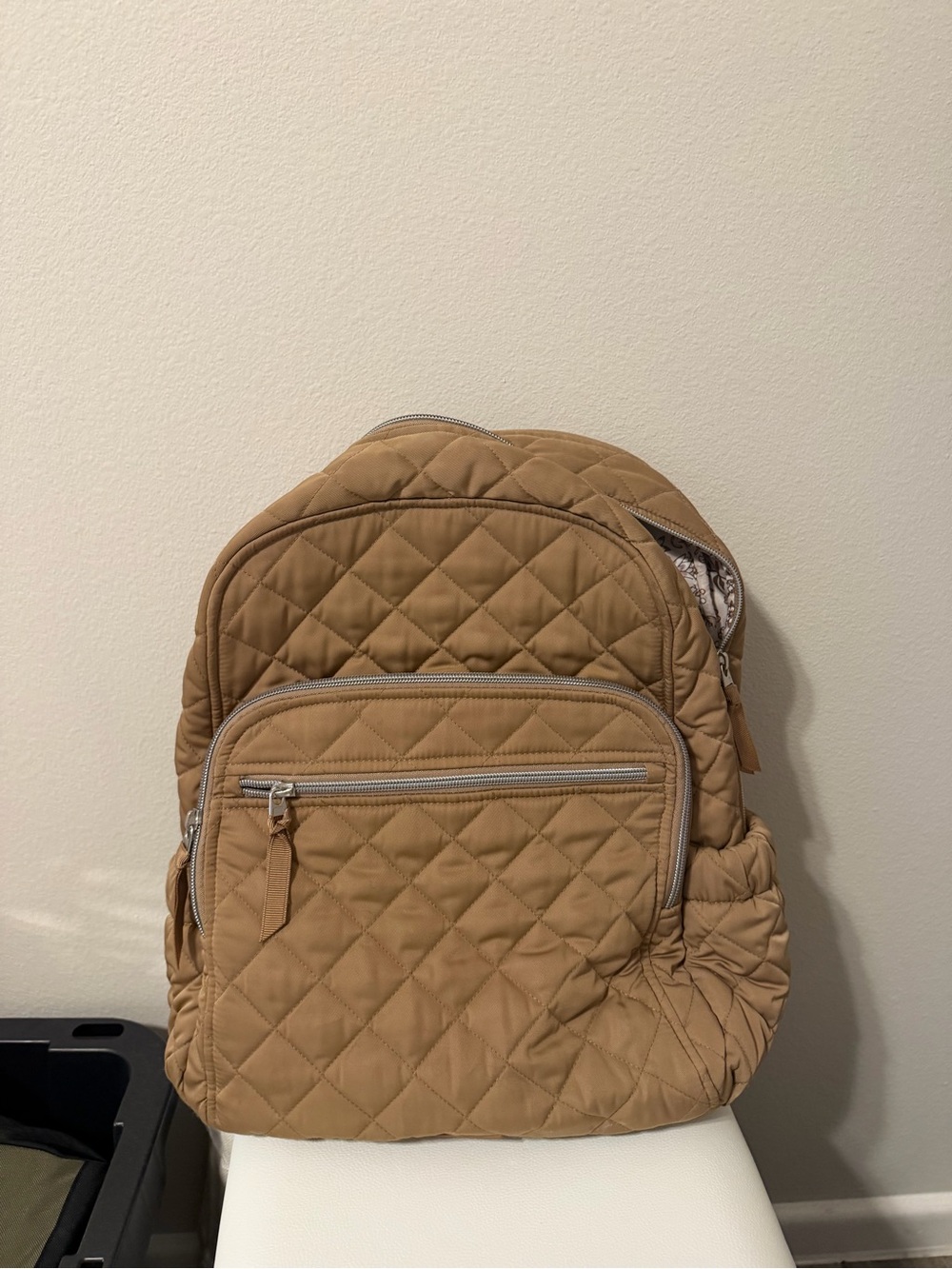 Vera Bradley Quilted Camel Tan Backpack